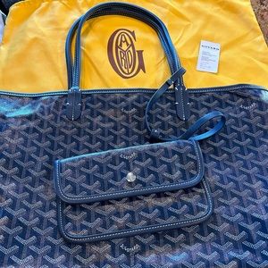 COPY- Goyard Blue brand New Monogram tote